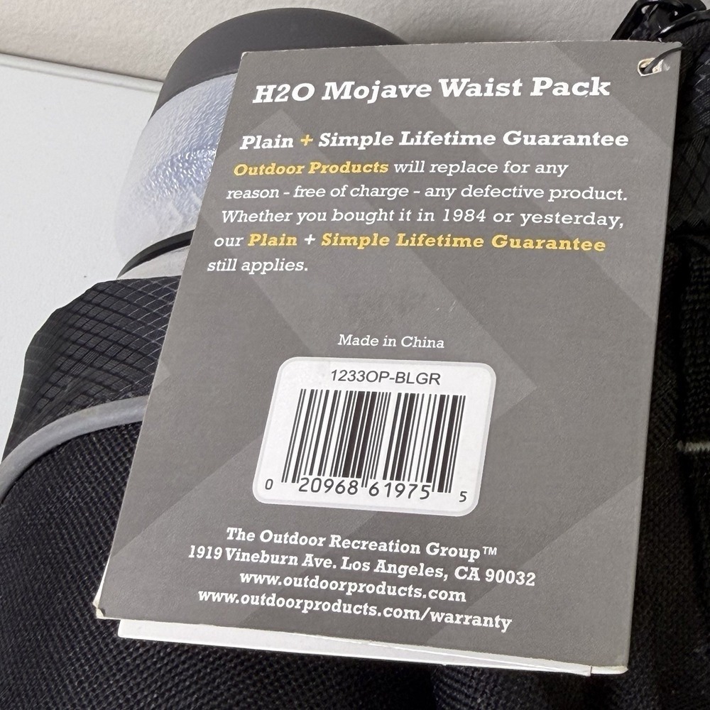Outdoor Products H2O Mojave Waist Pack Black Hydration Belt with 2 Water Bottles - Picture 12 of 15